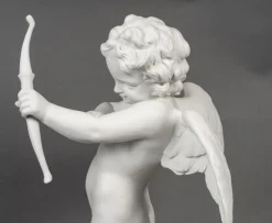 Pamono Louis XVI Style Sculpture of Amor with Bow, Bisque on Gilt Bronze Mount><noscript><img width=