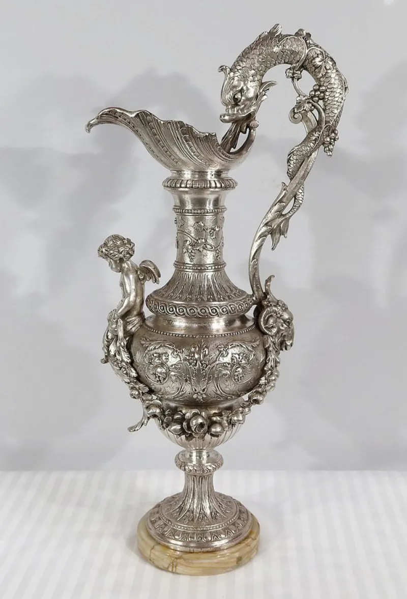 Pamono Louis XVI Style Silver Ewer, 19th Century> Bottles, Carafes & Jugs
