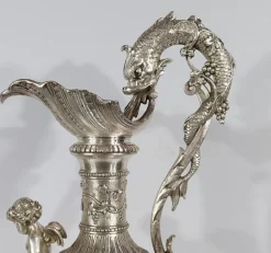 Pamono Louis XVI Style Silver Ewer, 19th Century><noscript><img width=