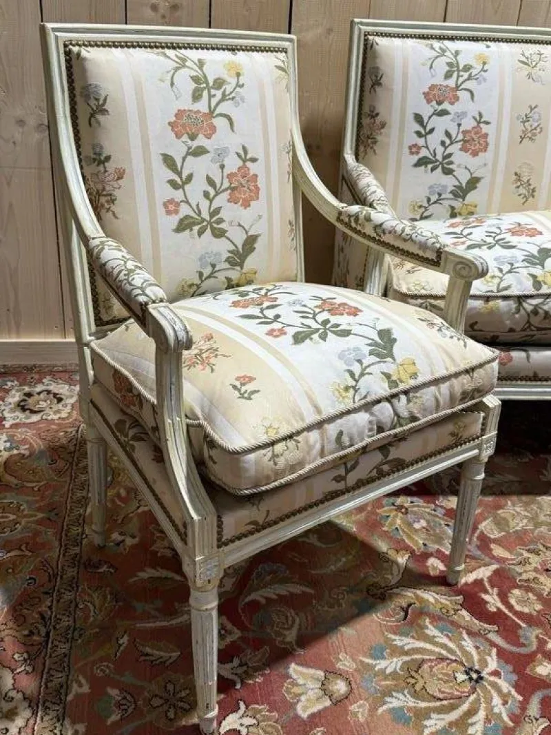 Pamono Louis XVI Style Sofa and Chairs, Set of 3> Living Room Sets