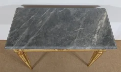 Pamono Louis XVI Style 19th-Century Marble and Golden Wood Console Table><noscript><img width=