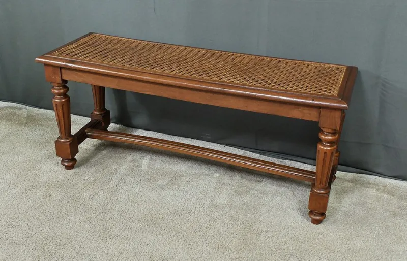 Pamono Louis XVI Style Walnut and Beech Bench, Early 20th Century> Benches