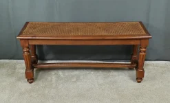 Pamono Louis XVI Style Walnut and Beech Bench, Early 20th Century><noscript><img width=