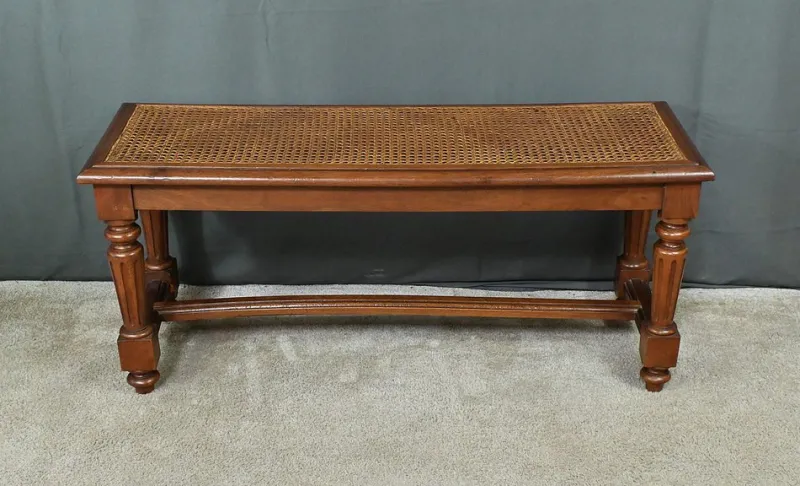 Pamono Louis XVI Style Walnut and Beech Bench, Early 20th Century> Benches