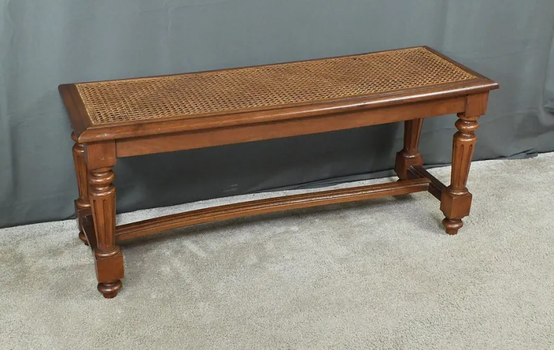 Pamono Louis XVI Style Walnut and Beech Bench, Early 20th Century> Benches