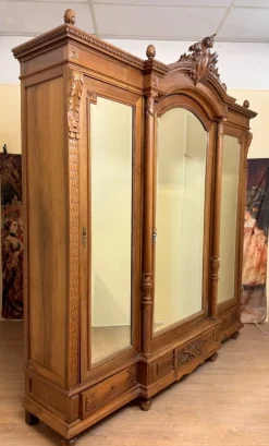 Best Pamono Louis XVI Style Walnut Wardrobe, 1850