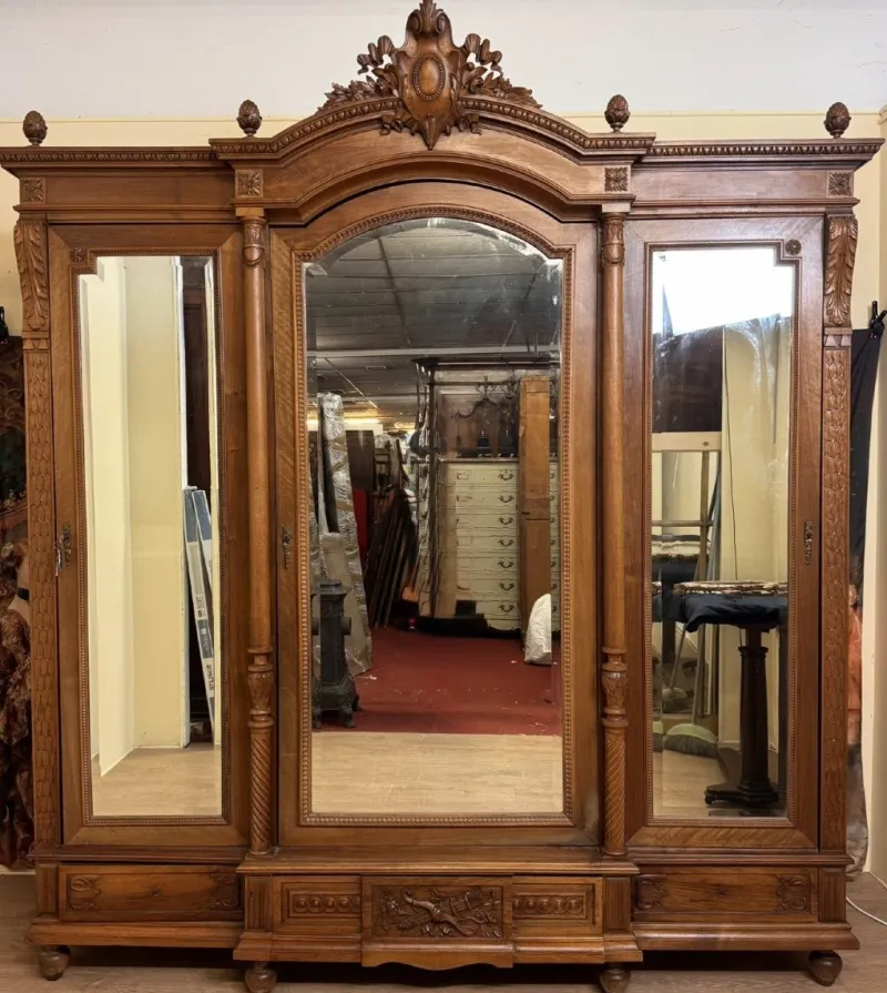 Best Pamono Louis XVI Style Walnut Wardrobe, 1850