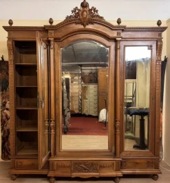 Best Pamono Louis XVI Style Walnut Wardrobe, 1850