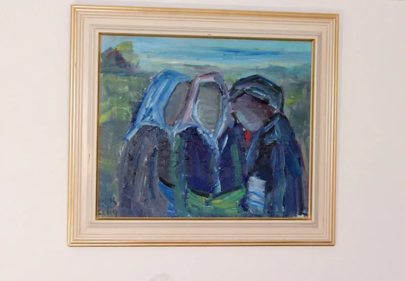 Online Pamono Louis Zelig, Komp, 1960s, Oil on Panel