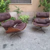 Pamono Lounge Chair in Grey Fabric by Charles & Ray Eames for ICF De Padova, 1960s> Daybeds & Chaises Lounges