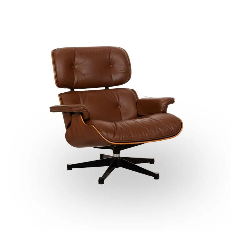 Pamono Lounge Chair in Leather by Charles & Ray Eames for Herman Miller> Lounge Chairs & Armchairs