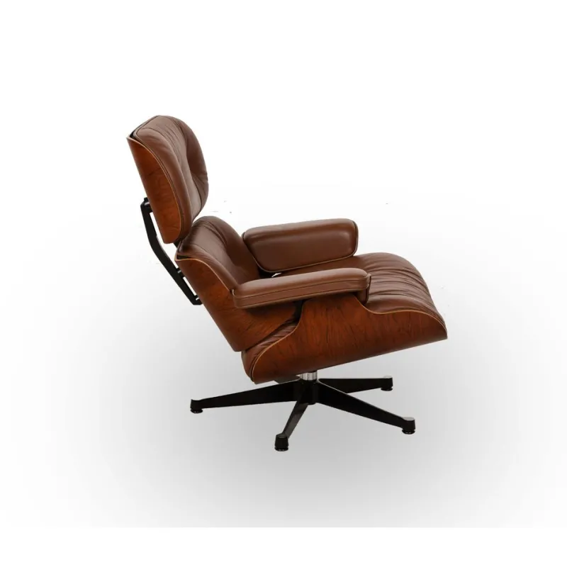 Pamono Lounge Chair in Leather by Charles & Ray Eames for Herman Miller> Lounge Chairs & Armchairs
