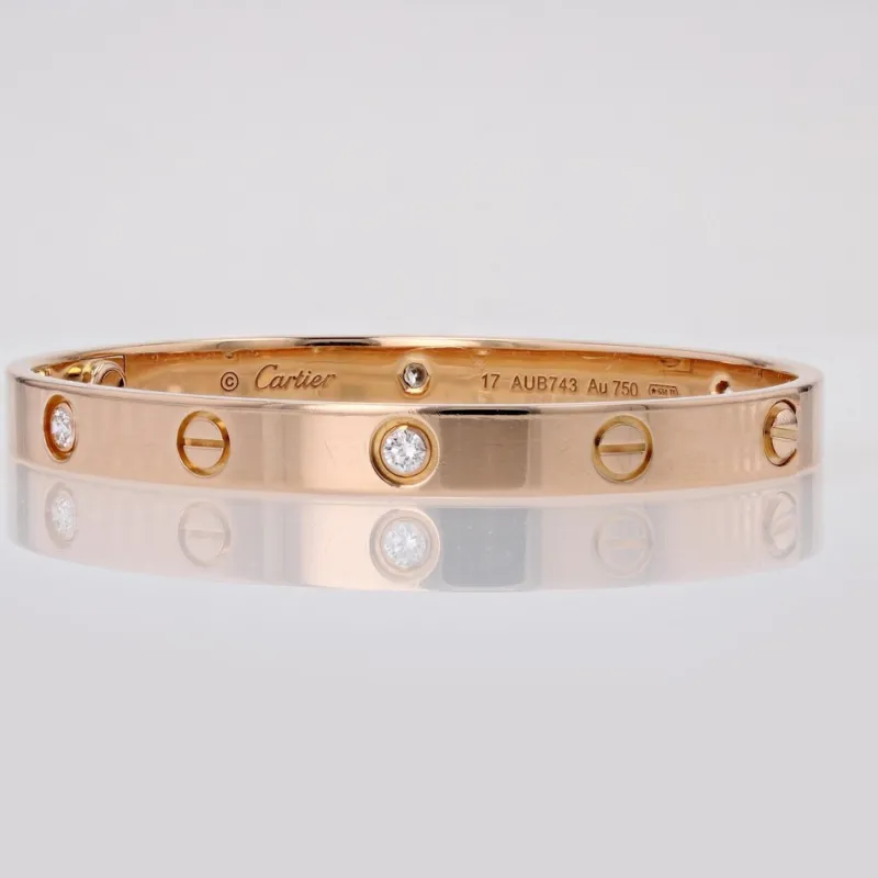 Pamono Love 4 Diamonds 18 Karat Rose Gold Bracelet from Cartier> Bracelets