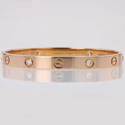 Pamono Love 4 Diamonds 18 Karat Rose Gold Bracelet from Cartier><noscript><img width=