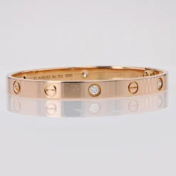 Pamono Love 4 Diamonds 18 Karat Rose Gold Bracelet from Cartier><noscript><img width=