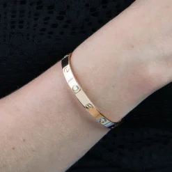 Pamono Love 4 Diamonds 18 Karat Rose Gold Bracelet from Cartier><noscript><img width=