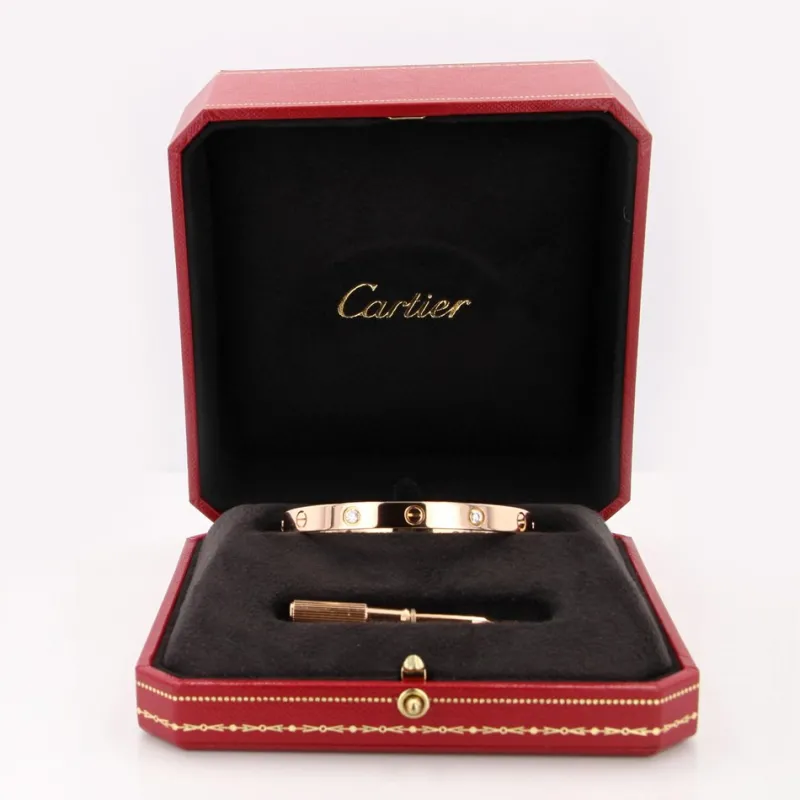 Pamono Love 4 Diamonds 18 Karat Rose Gold Bracelet from Cartier> Bracelets