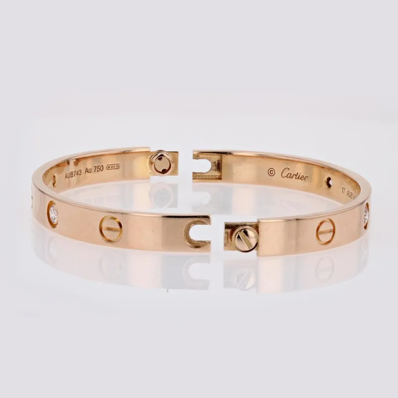 Pamono Love 4 Diamonds 18 Karat Rose Gold Bracelet from Cartier> Bracelets