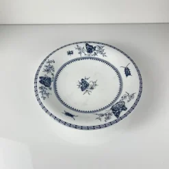 Clearance Pamono Low Blue Butterfly Compote Dish on Pedestal by Minton & Co., 1876