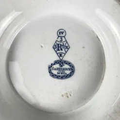 Clearance Pamono Low Blue Butterfly Compote Dish on Pedestal by Minton & Co., 1876