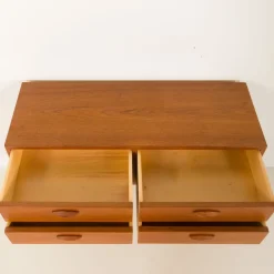 New Pamono Low Dresser in Teak by Kai Kristiansen for Feldballe Møbelfabrik, Denmark, 1960s