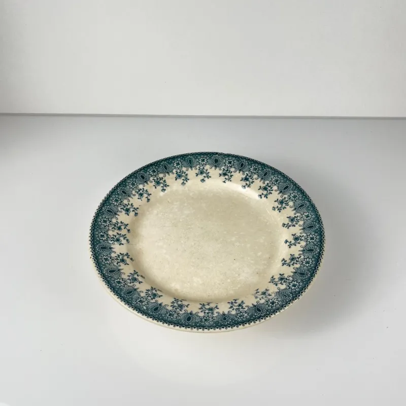 Pamono Low Fruit Bowl in Blue Iron Earth, 1800s> Bowls