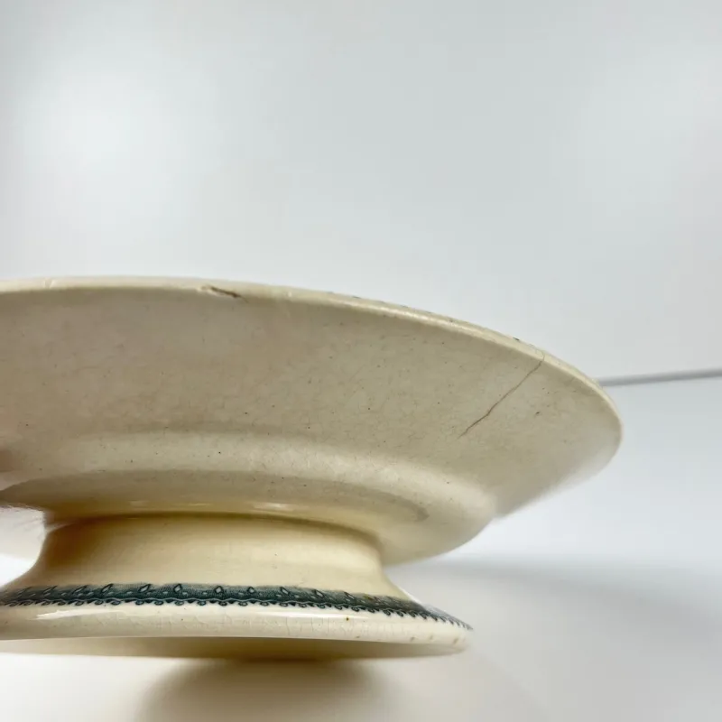 Pamono Low Fruit Bowl in Blue Iron Earth, 1800s> Bowls