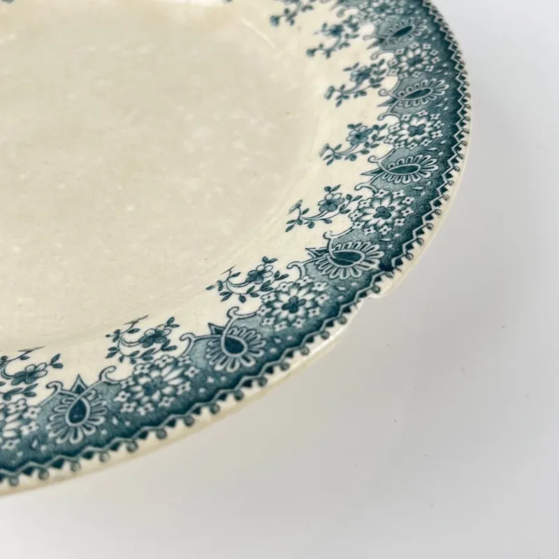 Pamono Low Fruit Bowl in Blue Iron Earth, 1800s> Bowls