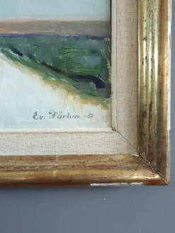 Pamono Low Horizon Street Scenes, 1950s, Paint & Lacquer & Linen, Framed><noscript><img width=