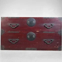 Pamono Low Japanese Meiji Tansu Chest of Drawers, 1910s><noscript><img width=