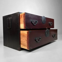 Pamono Low Japanese Meiji Tansu Chest of Drawers, 1910s><noscript><img width=