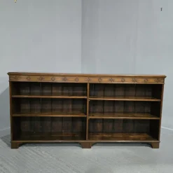 Outlet Pamono Low Open Adjustable Bookcase in Mahogany, 1900s