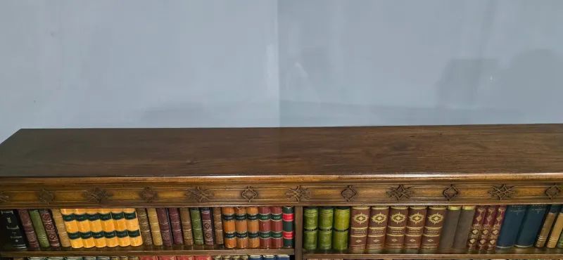 Outlet Pamono Low Open Adjustable Bookcase in Mahogany, 1900s
