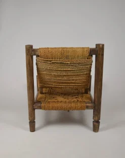 Discount Pamono Low Rope Lounge Chair by Audoux-Minet, France, 1950s