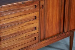 Pamono Low Rosewood Sideboard by Johannes Andersen for Uldum Møbelfabrik, 1960s><noscript><img width=