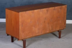 Pamono Low Teak Sideboard with Brass Handles by Peter Løvig Nielsen, 1960s><noscript><img width=