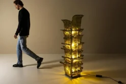Pamono LT 320 Cactus Floor Lamp in Yellow Murano Glass by Carlo Nason for Mazzega, Italy, 1960s><noscript><img width=