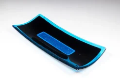 Pamono Luce R30 Black and Aquamarine Murano Glass Centerpiece by Stefano Birello for VeVe Glass, 2019> Decorative Objects