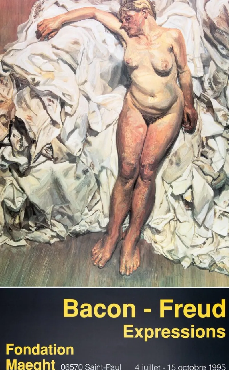 Pamono Lucian Freud, Nude with Pleated Sheets, Original Poster> Posters