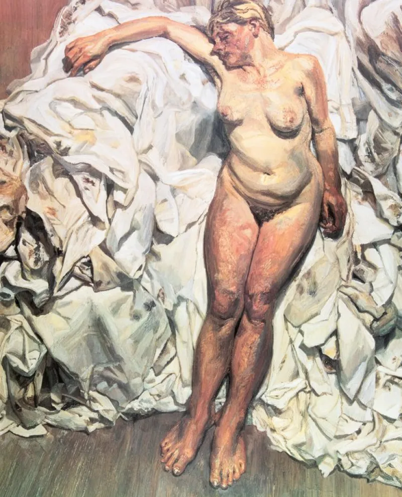 Pamono Lucian Freud Nude with Pleated Sheets Poster> Posters|Wall Decor