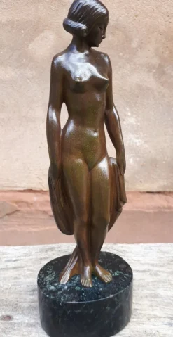 Pamono Lucien Alliot, Art Deco Sculpture, 1920s-1940s, Bronze><noscript><img width=