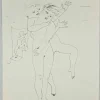 Pamono Lucien Coutaud, Nudes, Original Drawing, 1950s> Mid-Century