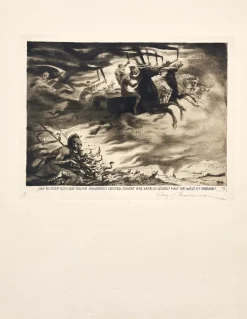 Pamono Ludwig Hesshaimer, Der Weltkrieg - Ein Totentanz, Etching, Hand-Signed><noscript><img width=
