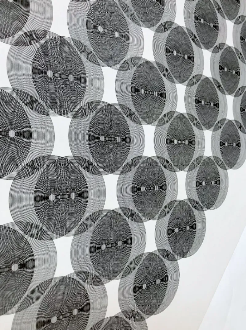 Pamono Ludwig Wilding, Single With 7 X 7 Circles, Zincography, 1968> Minimalist