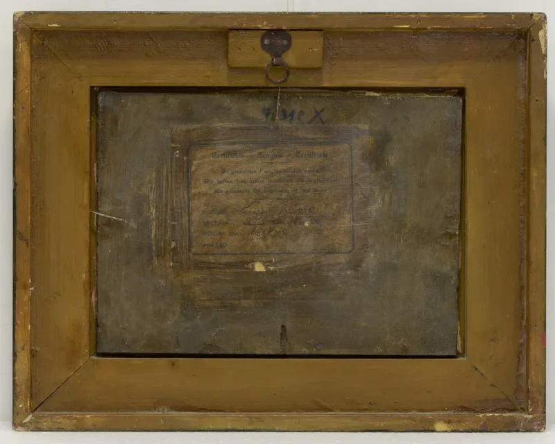 Sale Pamono Luigi Basile, Marina, 1980s, Oil on Tablet, Framed