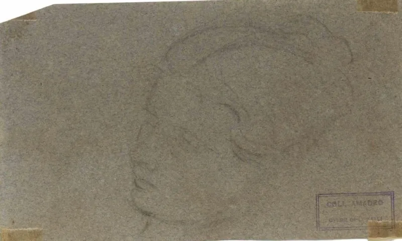 Pamono Luigi Galli, Woman's Face, Pencil Drawing, Late 19th Century> Work On Paper