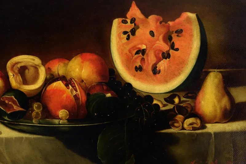 Pamono Luigi Monetti, Still Life, 1990s, Oil on Canvas, Framed