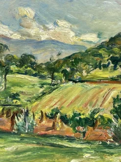 Pamono Luigi Scarpa Croce, Landscapes, Late 1950s, Oil on Board Paintings, Set of 2><noscript><img width=