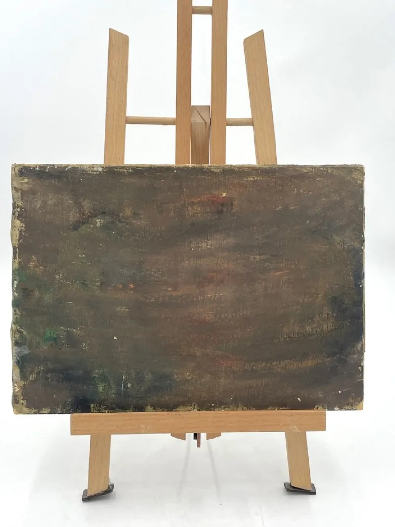 Pamono Luigi Scarpa Croce, Landscapes, Late 1950s, Oil on Board Paintings, Set of 2> Impressionist