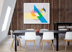 Sale Pamono Luigi Veronesi, Costruzione TH9, 1986, Color Serigraphy on Paper